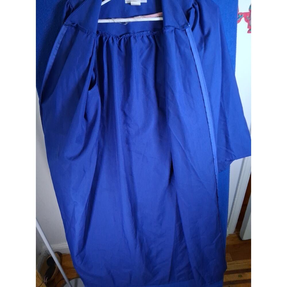 Royal Blue Graduation Gown Robe size 5'9" - 5'11" Unisex High School College - Picture 10 of 16